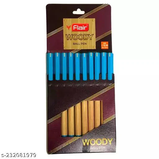 FLAIR WOODY PEN BLUE