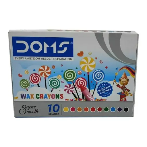 DOMS WAX CRYONS 10 SHADES