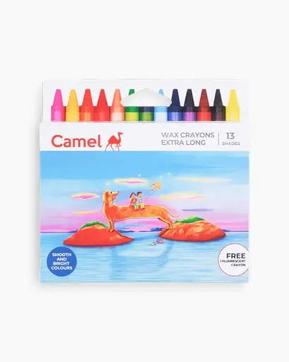 CAMEL WAX CRAYONS EXTRA LONG 13 SHADES