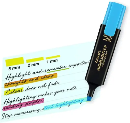 LUXOR  HIGHLIGHTER SUPER FLUORESCENT BLUE