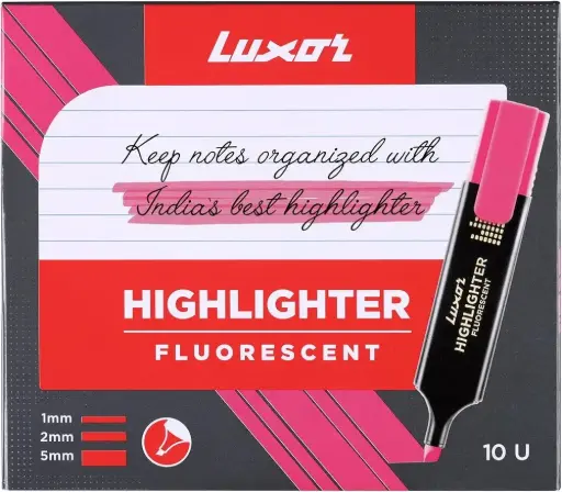LUXOR HIGHLIGHTER SUPER FLUORESCENT PINK